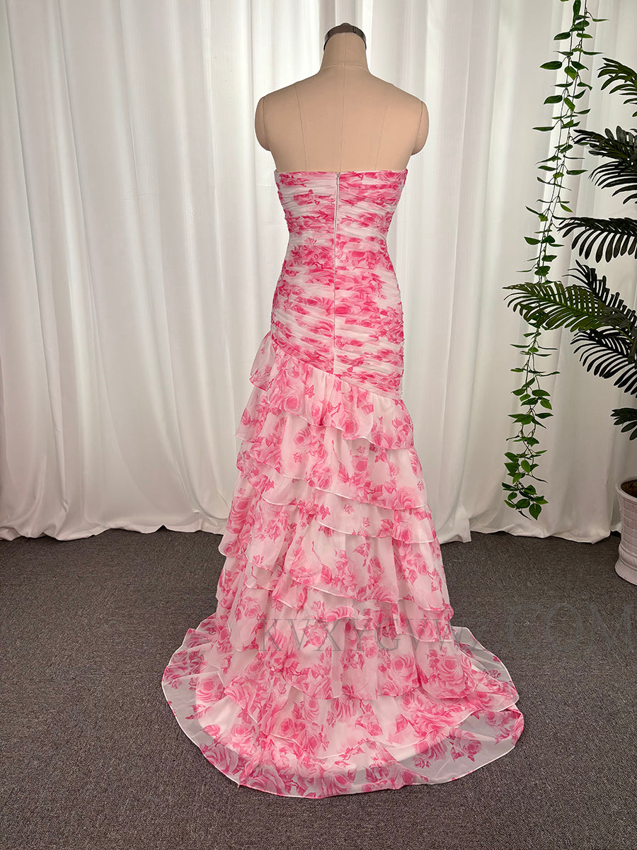 Sweetheart mermaid prom dresses customized floor length evening dresses LF888