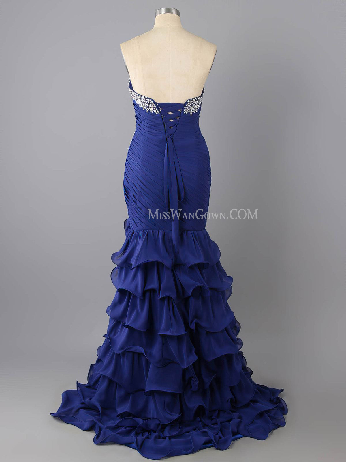 Sweetheart mermaid beading sequins prom dresses sweep train customized evening dresses LF794