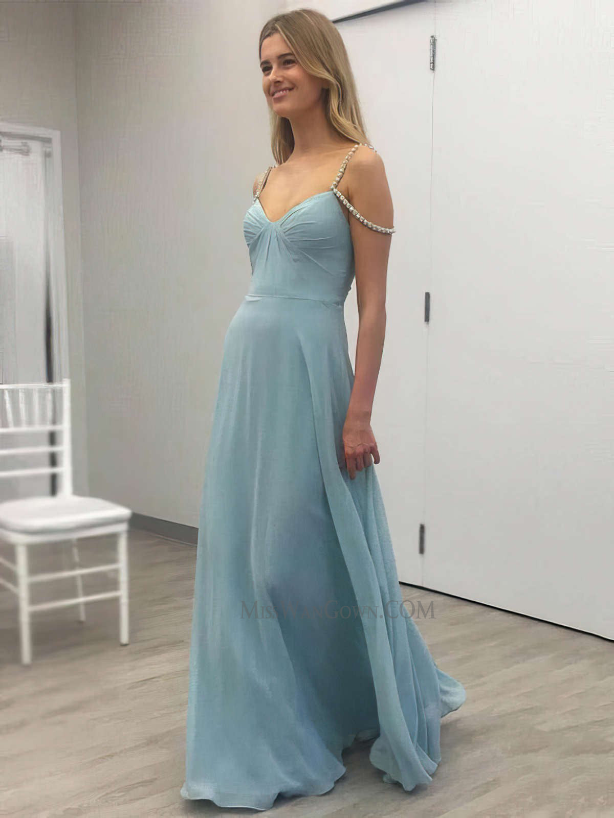 Sweetheart floor length prom dresses customized backless evening dresses LF848