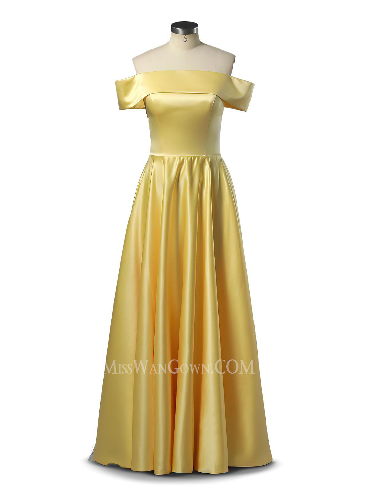 Off shoulder satin customized prom dresses a line floor length evening dresses LF833