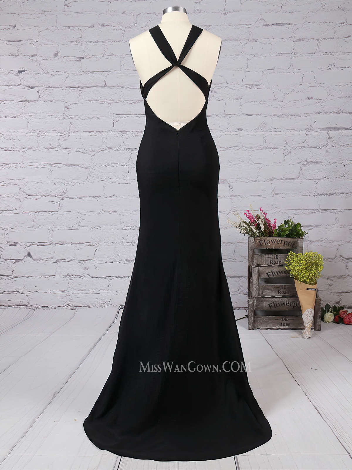 Shin mermaid satin prom dresses sweep train customized evening dresses LF814